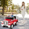 Electric Car for Kids 12V Licensed Freightliner Ride on Dump Truck with Remote Control & Rear Loader