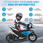 Kids Ride on Motorcycle 12V Battery Powered 3 Wheel Motorcycle Toy with Headlight Music