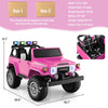 2-Seater Ride on Car Truck 12V Toyota FJ40 Kids Electric Vehicle with Remote Control Laser Lights Storage Music