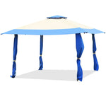 13' x 13' Folding Gazebo Canopy Pop Up Gazebo Tent Party Wedding Outdoor Shade Shelter with Portable Carrying Bag
