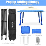 13' x 13' Folding Gazebo Canopy Pop Up Gazebo Tent Party Wedding Outdoor Shade Shelter with Portable Carrying Bag