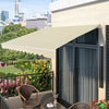 13’ x 8’ Retractable Awning Aluminum Patio Cover Outdoor Shade with Crank Handle & Water-Resistant Polyester
