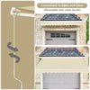 13’ x 8’ Patio Retractable Awning Aluminum Outdoor Shade with Crank Handle & Water-Resistant Polyester