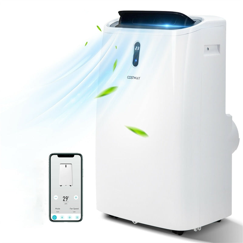14000 BTU Portable Air Conditioner 4-in-1 Air Cooler Dehumidifier Heater Fan with Remote & WiFi Smart App Control