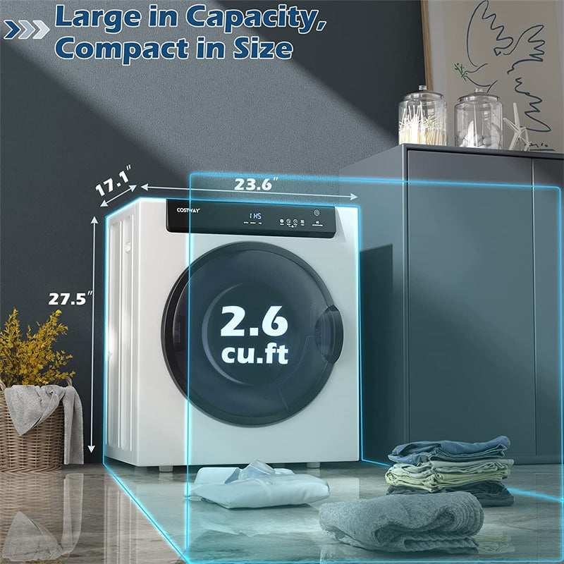 Portable Dryer for Clothes, 8.8 lbs Capacity Front Load Compact