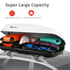 Cargo Box Rooftop Cargo Carrier 14 Cu.Ft Waterproof Roof Luggage Bag Dual-sided Opening Vehicle Roof Box with Car Trunk Organizer