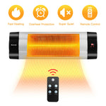 1500W Wall-Mounted Infrared Patio Heater 24H Timer 3 Modes Adjustable