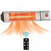 1500W Wall-Mounted Infrared Patio Heater with 9-Level Adjustable Remote Control 24H Timer