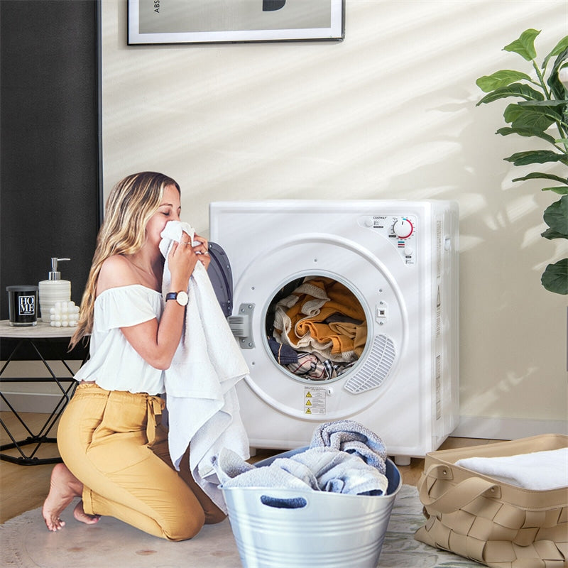 1500W Electric Tumble Compact Laundry Dryer 13.2 lbs Capacity Stainless Steel Portable Clothes Dryer with Touch Panel