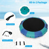 15 FT Inflatable Water Trampoline Recreational Water Bouncer with 500W Blower & 3-Step Rope Ladder