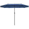 15Ft Double-Sided Patio Umbrella Market Outdoor Twin Umbrella with Hand-Crank