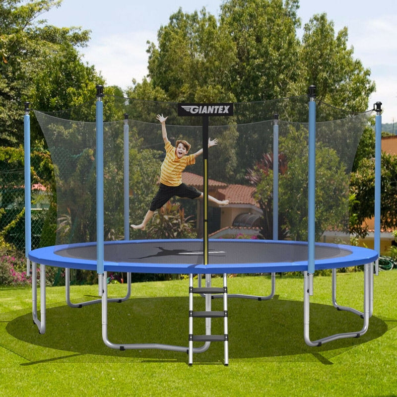 15 Ft Outdoor Trampoline Combo Bounding Bed Trampoline with Safety Enclosure Net & Ladder