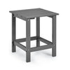 15” Square Outdoor Side Table Wood Slat End Table Adirondack Table Patio Side Coffee Table for Poolside