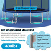 16FT Outdoor Recreational Trampoline Combo Bounce Jump with Enclosure Net Basketball Hoop Non-Slip Ladder