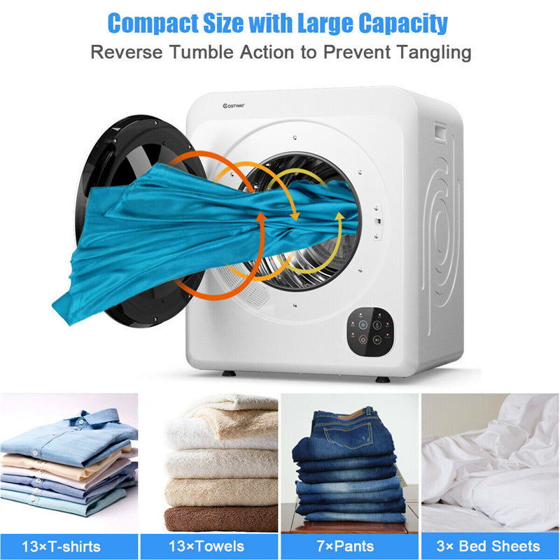 Portable Dryer for Clothes, 8.8 lbs Capacity Front Load Compact