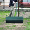 17 Gallon/63 L Garden Lawn Roller Filled Water Sand 36"x12" Push/Pull Heavy Steel Sod Roller with U Shaped Handle