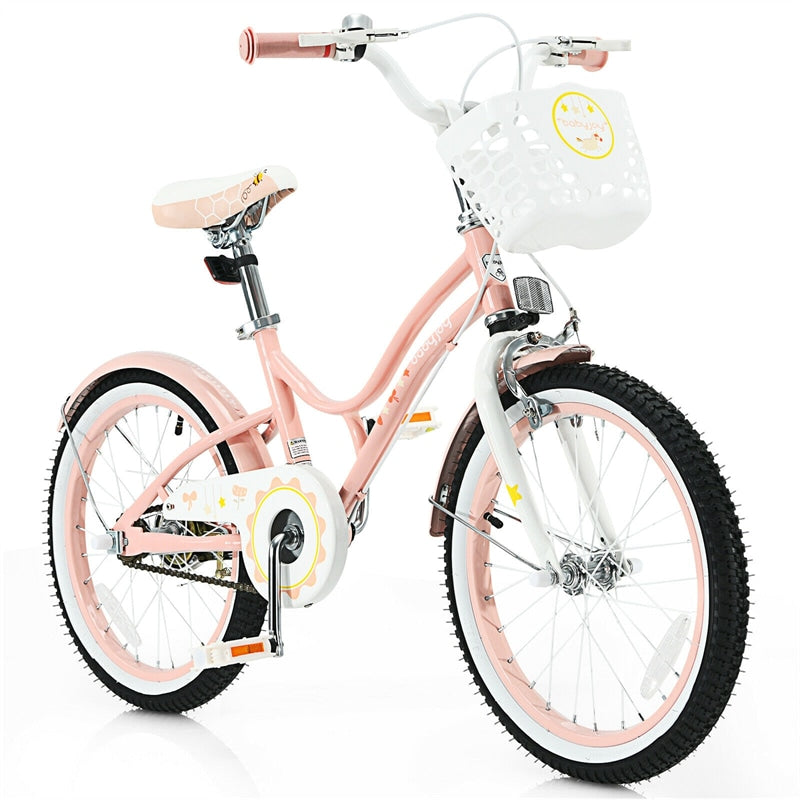 18 Inch Kids Bike Toddler Bicycle with Removable Training Wheels & Adjustable Seat for Boys Girls