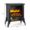 18" Electric Fireplace Heater 1400W Freestanding Stove Heater with Realistic Flame Effect