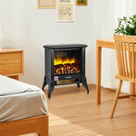 18 Inch Portable Electric Fireplace Stove 1400W Freestanding Fireplace Heater with Realistic Flame Effect