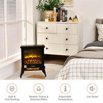 18" Electric Fireplace Heater 1400W Freestanding Stove Heater with Realistic Flame Effect