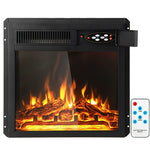 18" Electric Fireplace Insert, Freestanding Recessed Fireplace Heater w/ Remote Control, 7-Level Adjustable Flame, Overheat Protection, ETL Certified