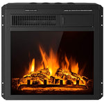 18" Electric Fireplace Insert, Freestanding Recessed Fireplace Heater w/ Remote Control, 7-Level Adjustable Flame, Overheat Protection, ETL Certified