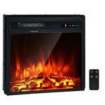 18" Electric Fireplace Insert, 1500W Recessed Wall-Mounted Freestanding Fireplace Heater with Remote, Adjustable Flame, Temperature, Timer, Thermostat