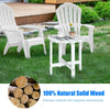 18’’ Outdoor Round Bistro Side Table Wood Slat End Table for Garden