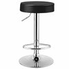 1 PC Adjustable Swivel Bar Stool Backless Leather Round Dining Chair for Kitchen Dining Room