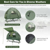 5-in-1 Tent Cot 1-2 Person Portable Camping Tent Combo Off-Ground Elevated Folding Cot Tent with Awning, Air Mattress, Sleeping Bag & Carrying Bag