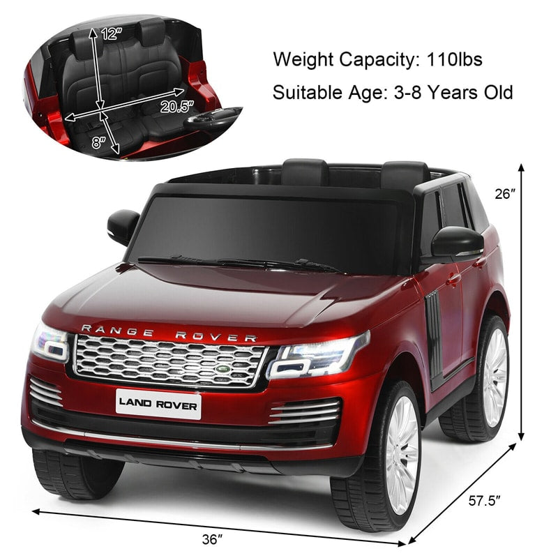 2-Seater Land Rover 2 x 12V Power Battery Kids Ride On Car with Remote Control