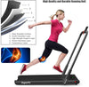 2-in-1 Folding Treadmill Under Desk Treadmill Electric Walking Machine with LED Display, APP & Remote Control