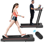 3-in-1 Under Desk Treadmill 2.25HP Folding Electric Treadmill with LCD Display Bluetooth Speakers Remote Control