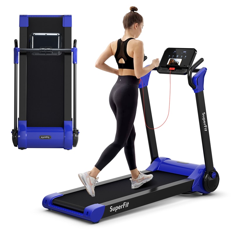 2.25HP Electric Folding Treadmill Motorized Running Machine with LED Display & Bluetooth Speaker APP Control