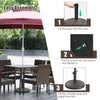 22 LBS Round Wicker Resin Patio Umbrella Base Stand