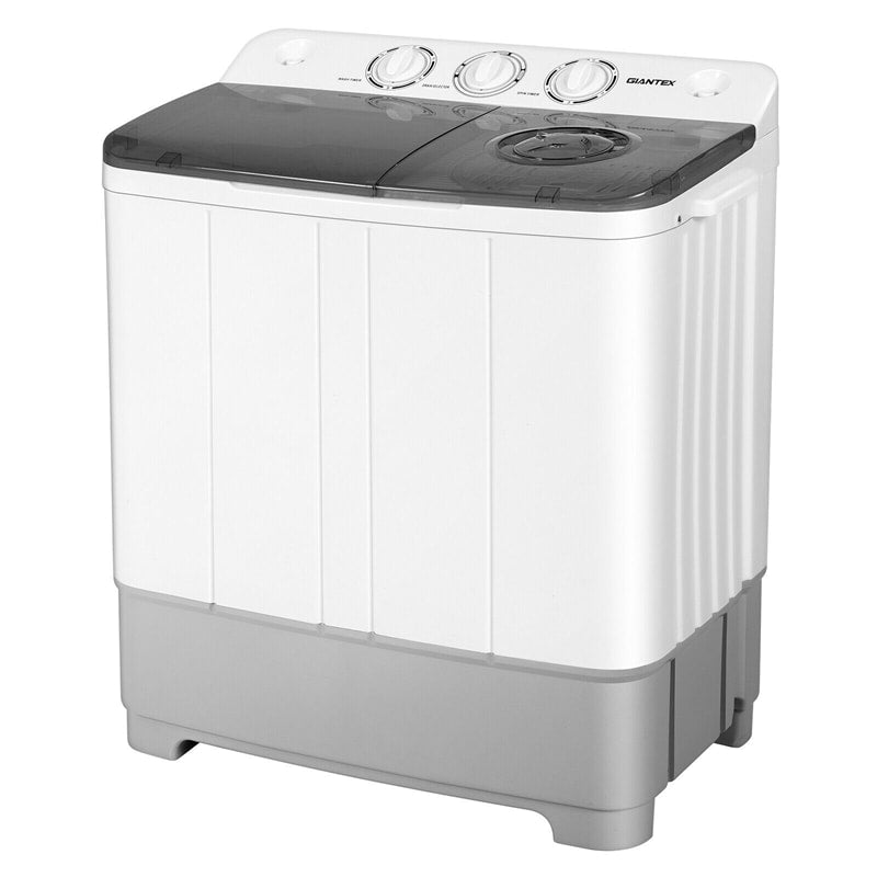 Giantex Portable Washing Machine, 2 in 1 Laundry Washer and Spinner Combo,  22lbs Capacity 13.2 lbs Washing 8.8 lbs Spinning, Timer Control, Drain