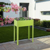 24.5" L x 12.5" W x 31.5" H Outdoor Metal Raised Garden Bed Elevated Planter Box - Bestoutdor