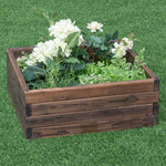 24" x 24" Square Wooden Raised Garden Bed Flower Vegetable Planter