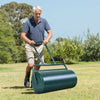 13 Gallon Garden Lawn Roller Filled Water Sand 24 x 13 Inch Push/Pull Steel Sod Roller with U Shaped Handle