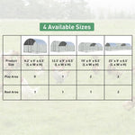 25FT Large Metal Chicken Coop, Galvanized Walk-in Chicken Run with Waterproof Cover, Dome Poultry Cage Hen Run House Rabbits Habitat for Backyard Farm