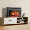26" Infrared Quartz Electric Fireplace Insert 1500W Recessed Fireplace Heater with Remote Control & 4-Level Flame Effect