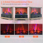 27" Freestanding Fireplace 1400W 3-Sided Electric Fireplace Heater with 3-Level Vivid Flame & Thermostat