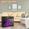 28" Electric Fireplace Insert 1350W Freestanding Recessed Fireplace Heater with Remote Contro & Built-in Thermostatl