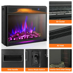 28" 1350W Recessed Electric Fireplace Insert Stove Heater with Remote Control