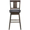 360° Swivel Upholstered Counter Height Bar Stool 29 Inch Dining Chair with Rubber Wood Legs