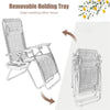 2 PCS Outdoor Folding Zero Gravity Chairs Lounge Chairs Patio Reclining Chairs