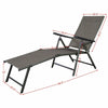 2 Pcs Outdoor Patio Chaise Lounge Chairs Adjustable Beach Recliner Chairs