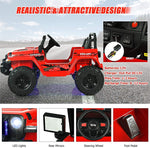 Kids Ride-on Truck 2-Seater 12V Battery Powered Electric Car with Remote Control & LED Lights