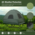 5-in-1 Tent Cot 2-Person Portable Outdoor Camping Tent Combo with Air Mattress Sleeping Bag & Sunshade