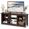 2-Tier Farmhouse Universal TV Stand for 18" Electric Fireplace, 58" Entertainment Center Media Console Up to 65" Flat Screen TVs